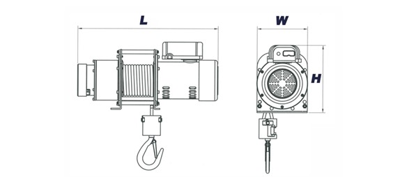 DU-204迷你卷揚機尺寸