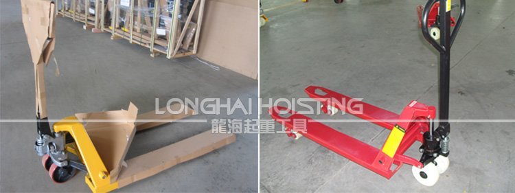 龍升手動液壓搬運車實物 龍升手動液壓搬運車實物