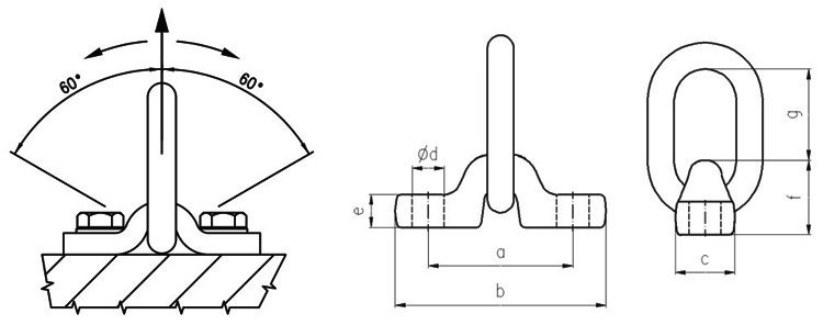 JDT螺旋緊固式吊點TPB尺寸