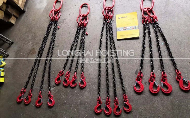 四腿鏈條成套索具實物 四腿鏈條成套索具實物